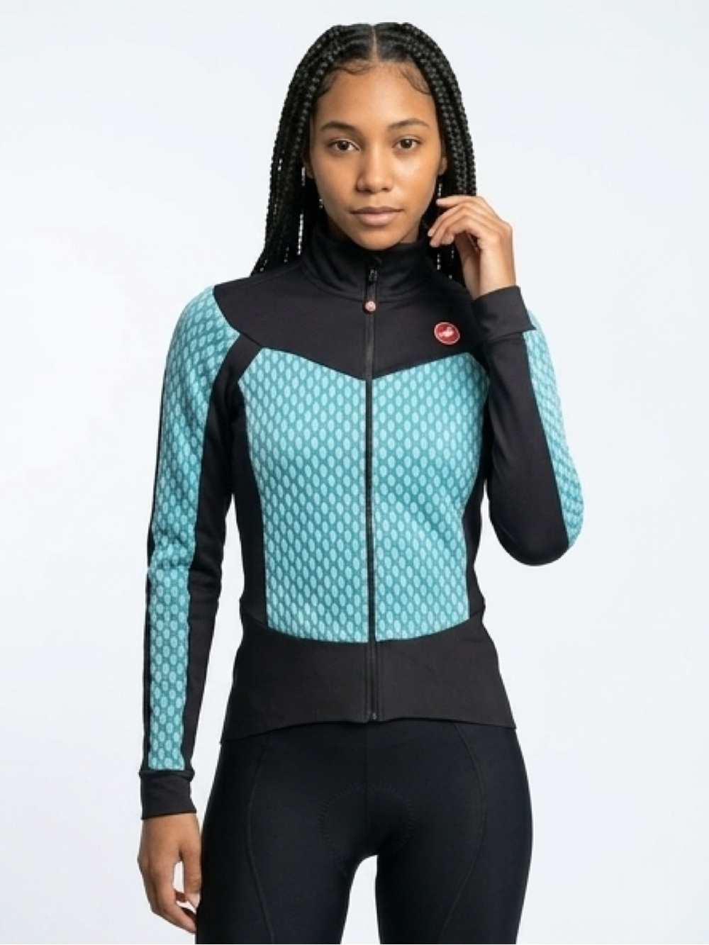 Castelli Women's Teal and Black Utility Jacket
